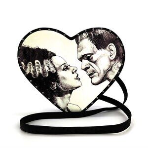 Frankenstein with Bride Glow in the Dark Heart Shape Backpack